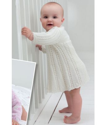 Sett til baby med kjole, lue og sokker - Viking 1006-4