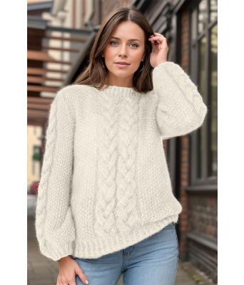 Hvit Poppy genser - Belfilato 101-40010