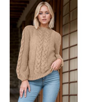 Beige Poppy genser - Belfilato 101-43041