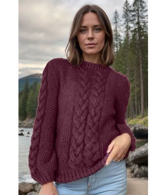 Bordeaux Poppy genser - Belfilato 101-47944