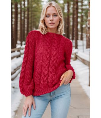 Dyp rød Poppy genser - Belfilato 101-47951