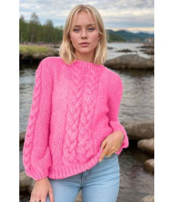 Neonrosa Poppy genser - Belfilato 101-47957