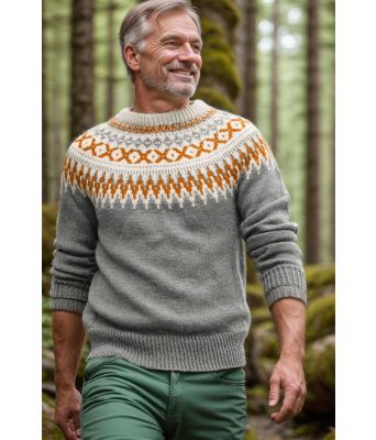 Grå rallergenser med safrangult mønster - DLG 141-340534003416