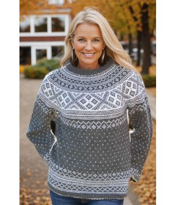 Klassisk setesdalgenser i alpakkagarn - Viking 1416-12C