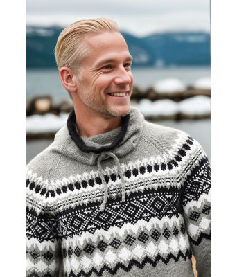 Lysegrå Carl genser - DLG143-SU340334013402