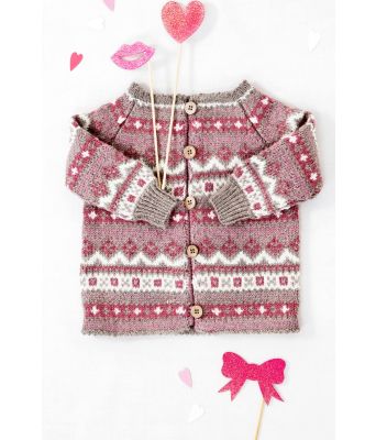 Flamingo jakke med mønster til baby - DG 17-03