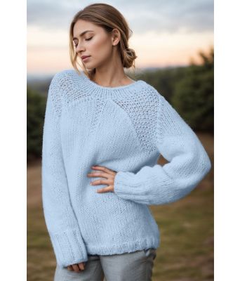 Lys blå Ren genser - Viking 1922-1-320