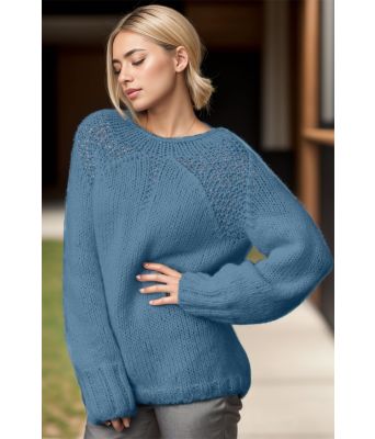 Lys jeansblå Ren genser - Viking 1922-1-326