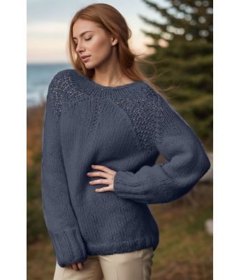 Jeansblå Ren genser - Viking 1922-1-327