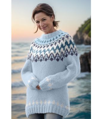 Lyseblå Takk genser - Viking 1922-4-320300327326