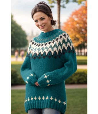 Turkis Takk genser - Viking 1992-4-329302317338