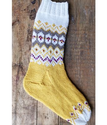 Påskesokken sokker til påske - Strikkia 2024-017