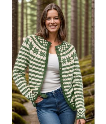 Gressgrønn Fana kofte - Viking 2207-1-533502