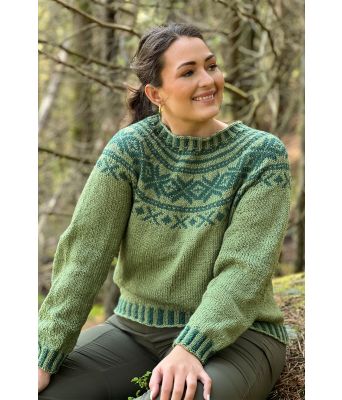 Vårgrønn Troldhaugen genser - DLG 23-001-3462B