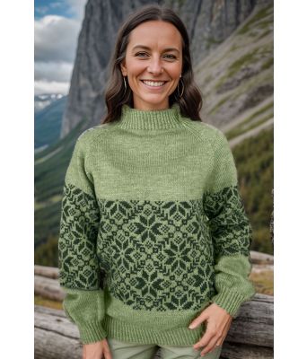 Vårgrønn Fongen genser - DLG 23-045-34623489