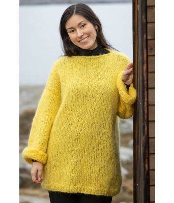 Arley påskegul strikkegenser - Viking 2310-08