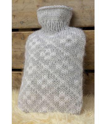 Fjellrose strikket trekk til varmeflaske - Viking 2310-14