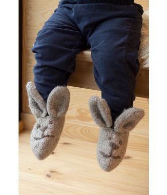 Harehopp strikkede tøfler - Viking 2310-16