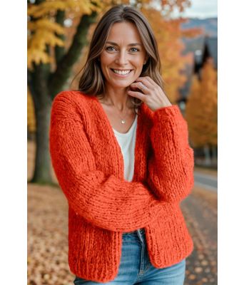 Oransje Stella cardigan - Belfilato 24-001-47903