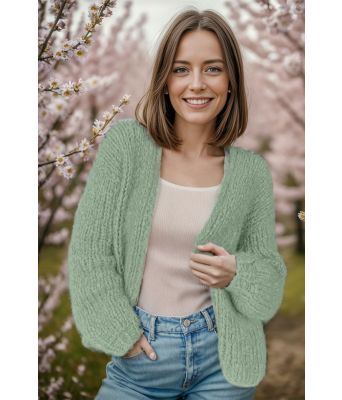 Jadegrønn Stella cardigan - Belfilato 24-001-47936