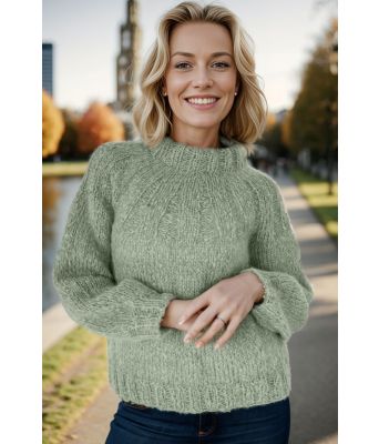 Jadegrønn Samara sweater - Belfilato 24-003-47936