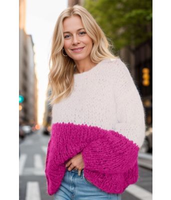 Pink Twotone sweater - Belfilato 24-005-47946