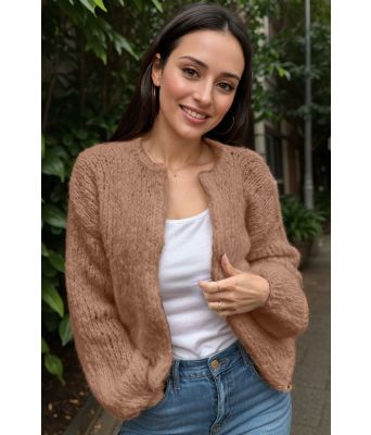 Kamel Snuggle soft cardigan - Belfilato 24-006-42271