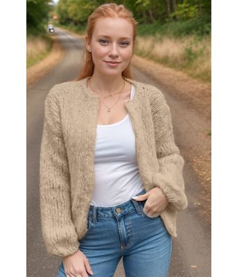 Beige Snuggle soft cardigan - Belfilato 24-006-43041