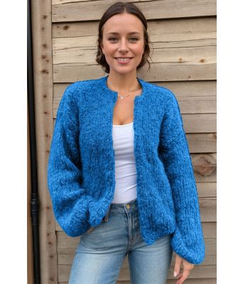 Kongeblå Snuggle soft cardigan - Belfilato 24-006-45437
