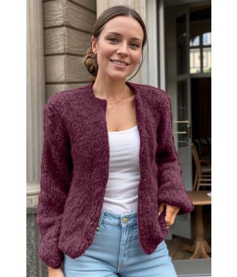 Bordeaux Snuggle soft cardigan - Belfilato 24-006-47944