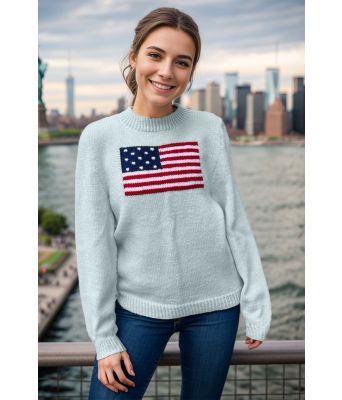 Pudderblå Flagg genser - DLG 24-006-SU3498