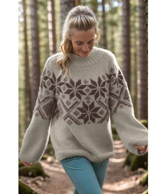 Beige Lunagenser med brunt mønster - Viking 2416-2-307308