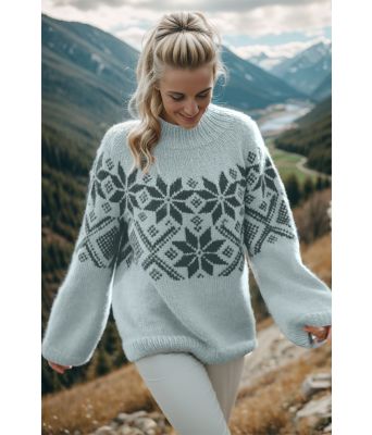 Lys grønn Luna genser - Viking 2416-2-331338