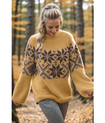 Okergul Lunagenser med brunt mønster - Viking 2416-2-345308