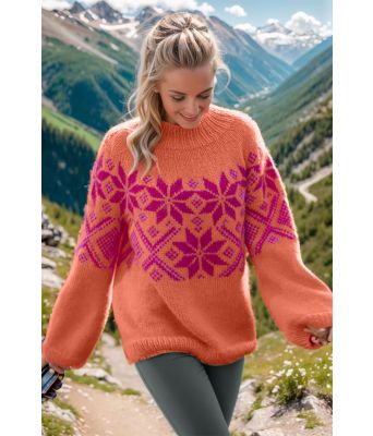 Oransje Lunagenser med cerise mønster - Viking 2416-2-351362