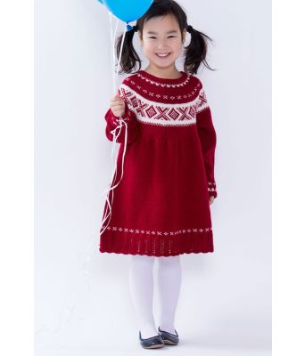 Cortina rød kjole til barn - DG 387-02