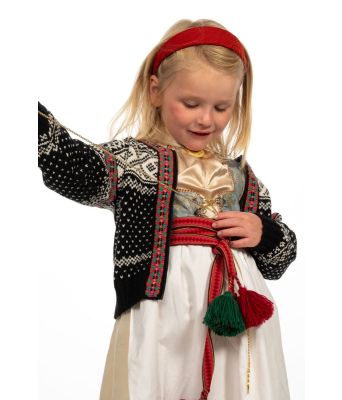 Svart setesdaljakke til baby og barn - DG-479-06