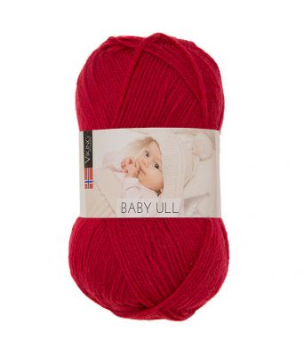 Viking garn - Baby Ull 350 - Rød