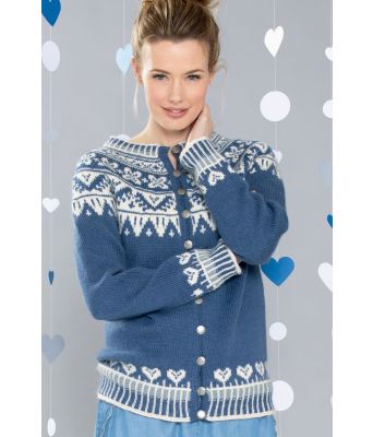 Blå Vinterhjerter jakke - DLG 23-032