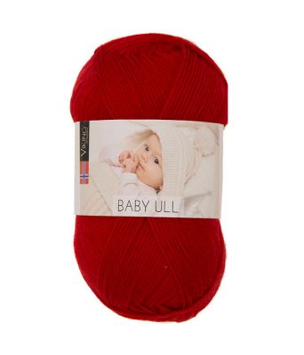 Viking garn - Baby Ull 355 - Julerød