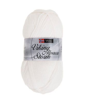 Viking garn - Alpaca Storm 500 - Hvit