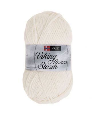 Viking garn - Alpaca Storm 502 - Naturhvit