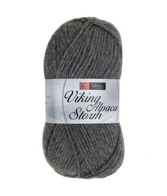 Viking garn - Alpaca Storm 515 -Mørk grå