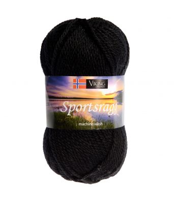 Viking garn - Sportsragg 550 - Sort