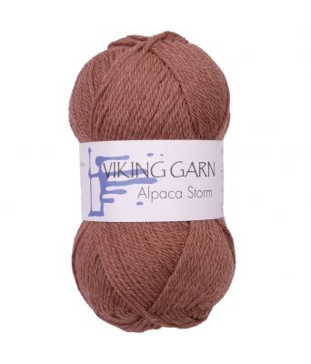 Viking garn - Alpaca Storm 555 - Brunrød