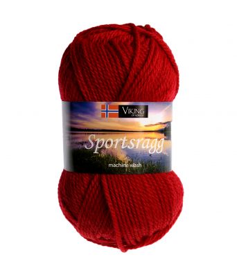 Viking garn - Sportsragg 565 - Rød