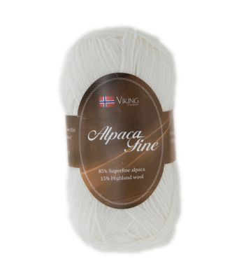 Viking garn - Alpaca Fine 600 - Hvit