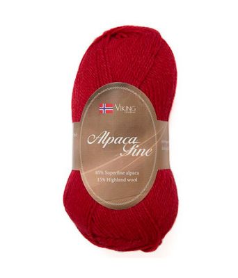 Viking garn - Alpaca Fine 604 - Rød