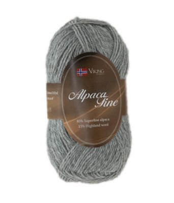 Viking garn - Alpaca Fine 613 - Lys grå