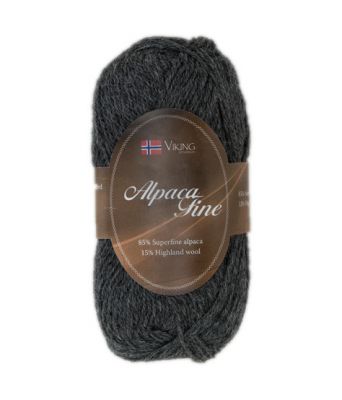 Viking garn - Alpaca Fine 615 - Mørk grå